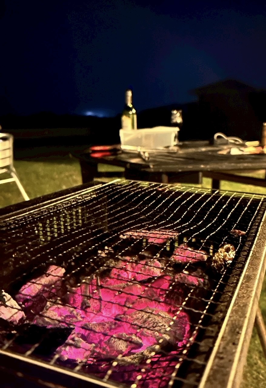 外灯があるので夜のBBQも最高