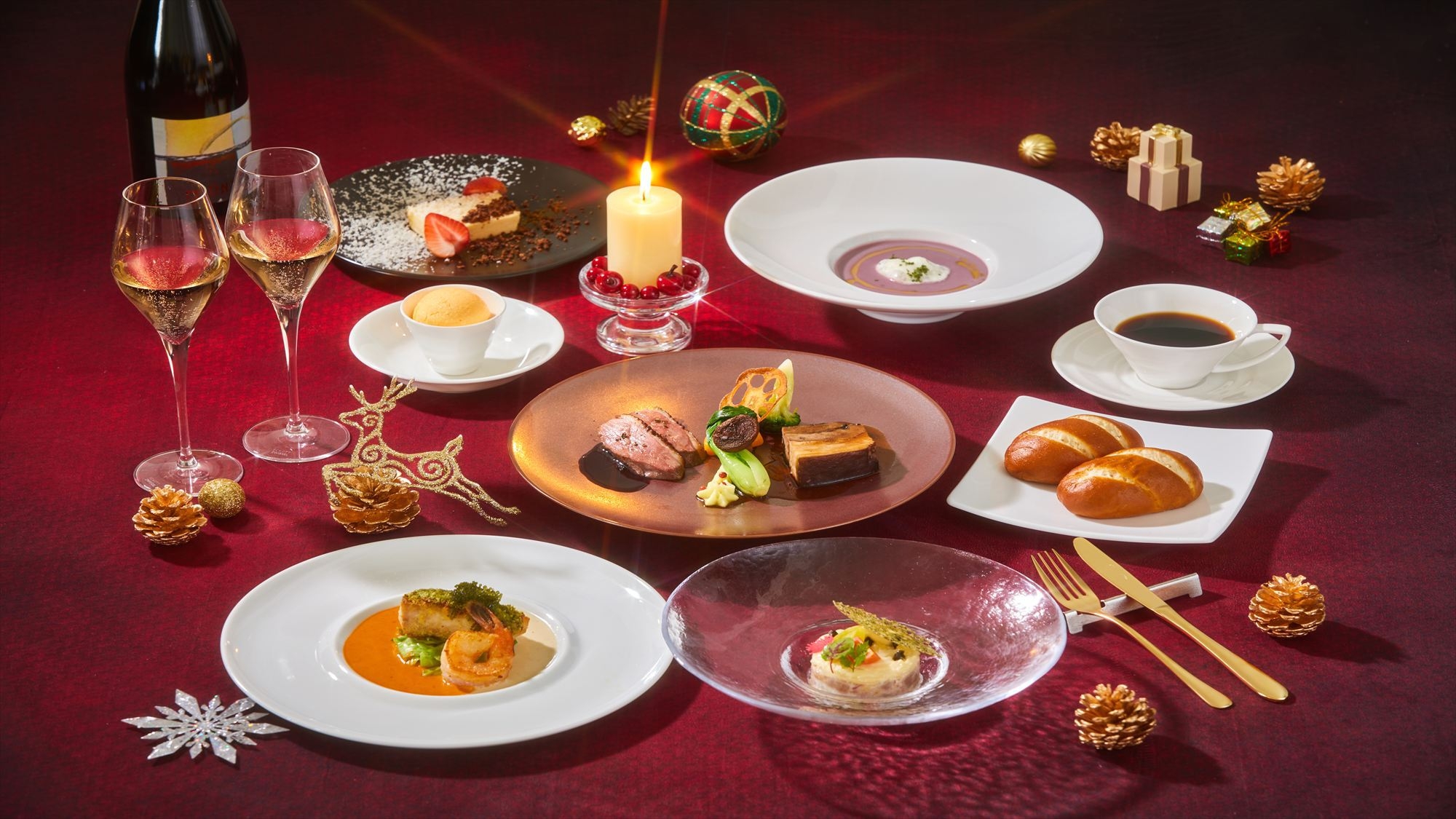 【期間限定】クリスマス限定ディナーコース☆ラグジュアリーホテルで過ごす特別な日（夕朝食付）