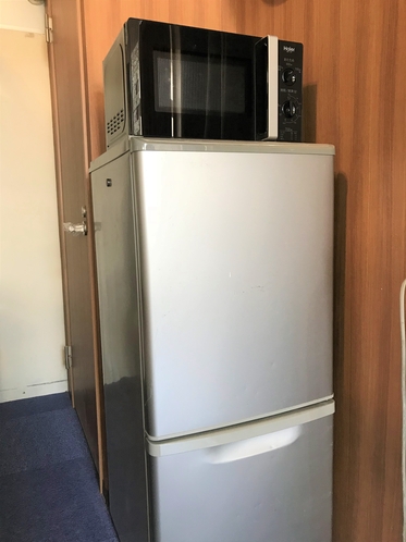 microwave, refrigerator