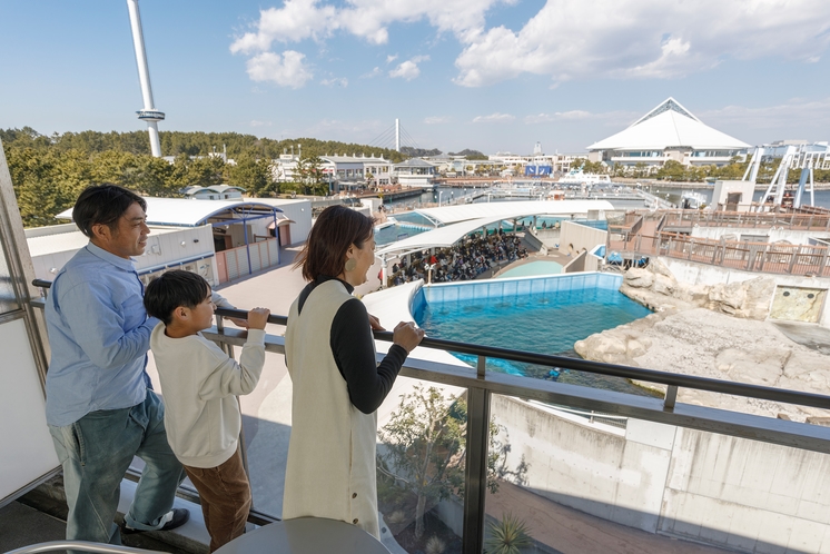 ファミリールーム テラス(シーパラダイス側)