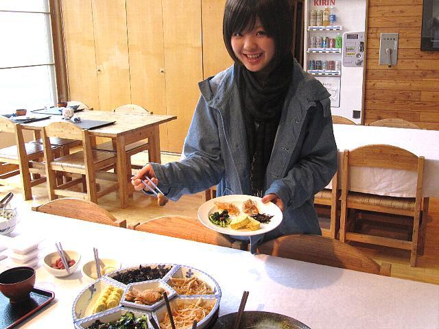 Japanese food buffet in the morning
