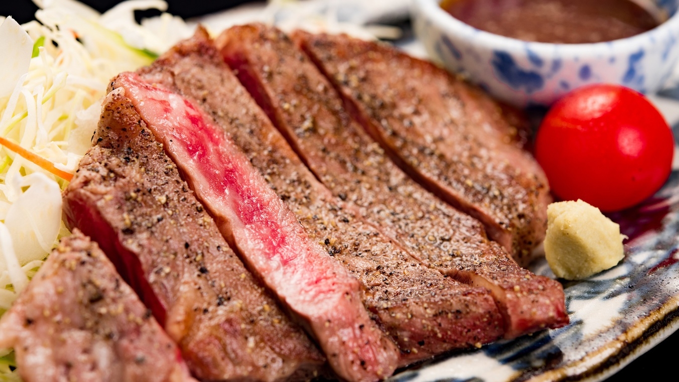 【上州牛ステーキ100g】ジュワッと溢れる肉汁〜控えめ会席＋上州牛ステーキ〜