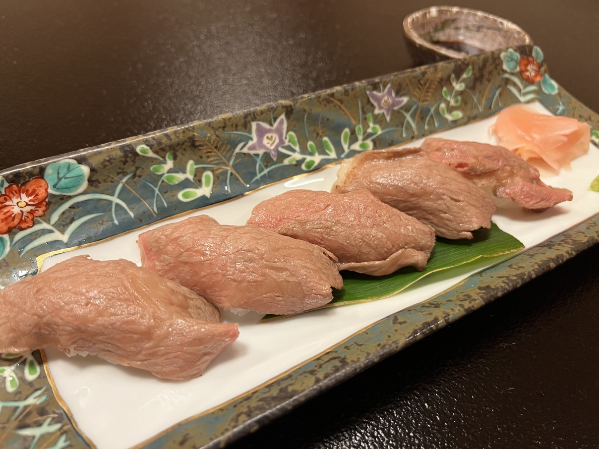 【選べる上州牛】お好きな1品を〜控えめ会席＋上州牛しゃぶしゃぶorすき焼きor炙り寿司〜