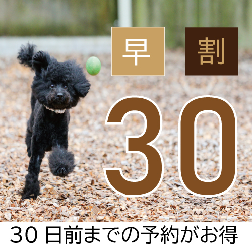 NEW【早期割30】お一人につき5％OFF＆愛犬の選べるおやつ付き　☆30日前の予約でわんだふる☆