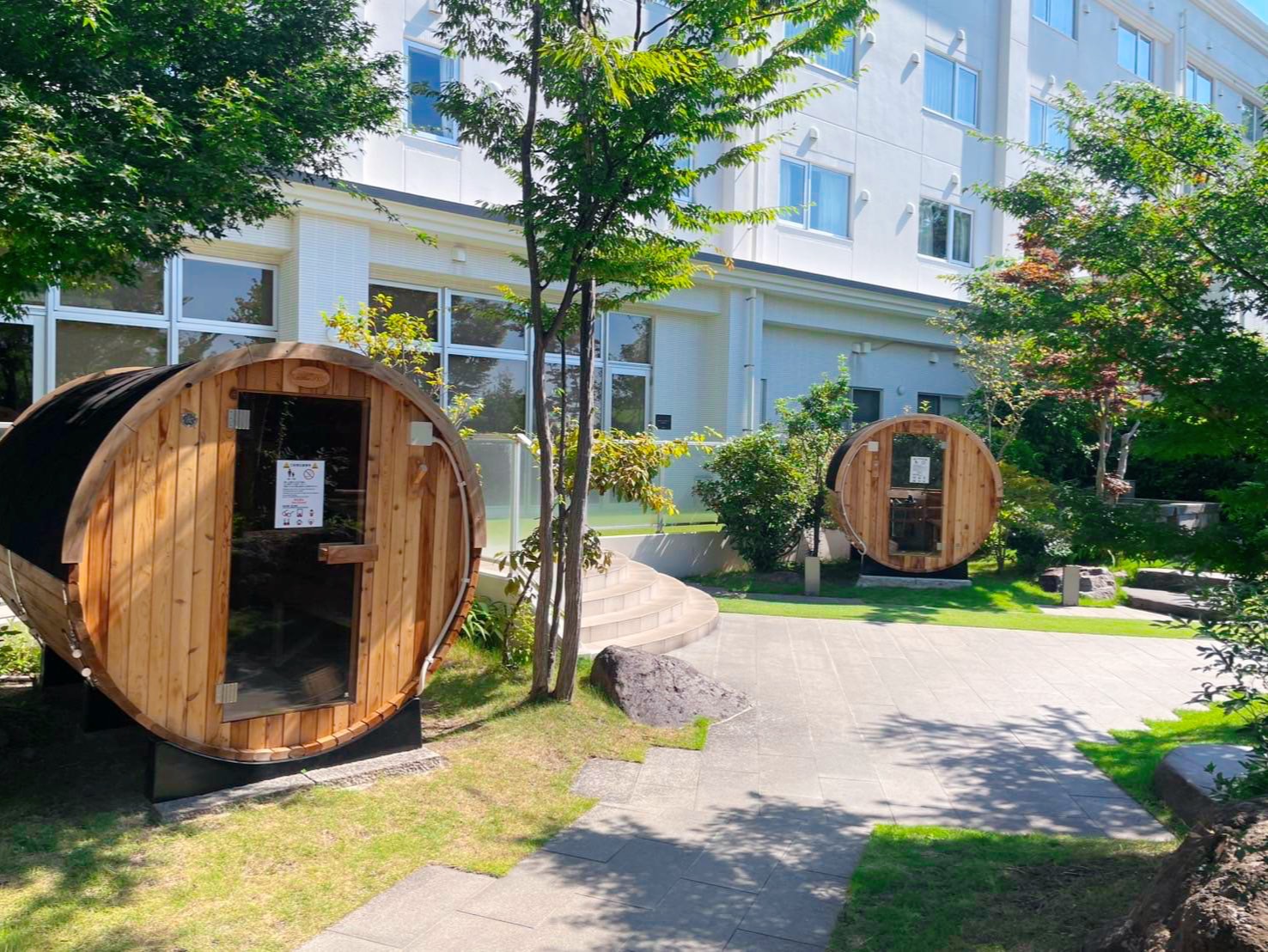 【庭園露天風呂】バレルサウナ