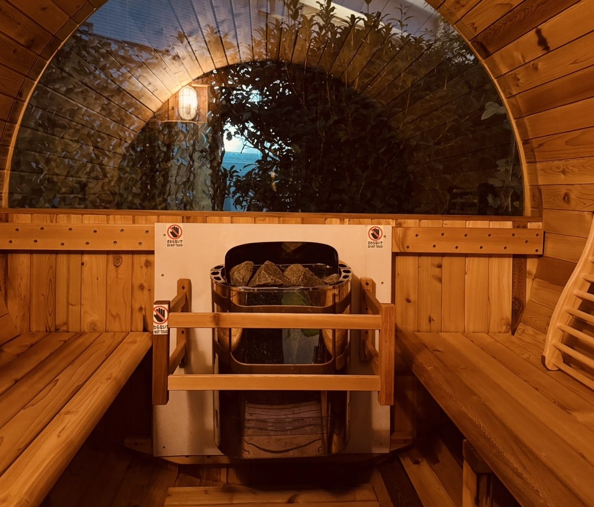 【庭園露天風呂】バレルサウナ　