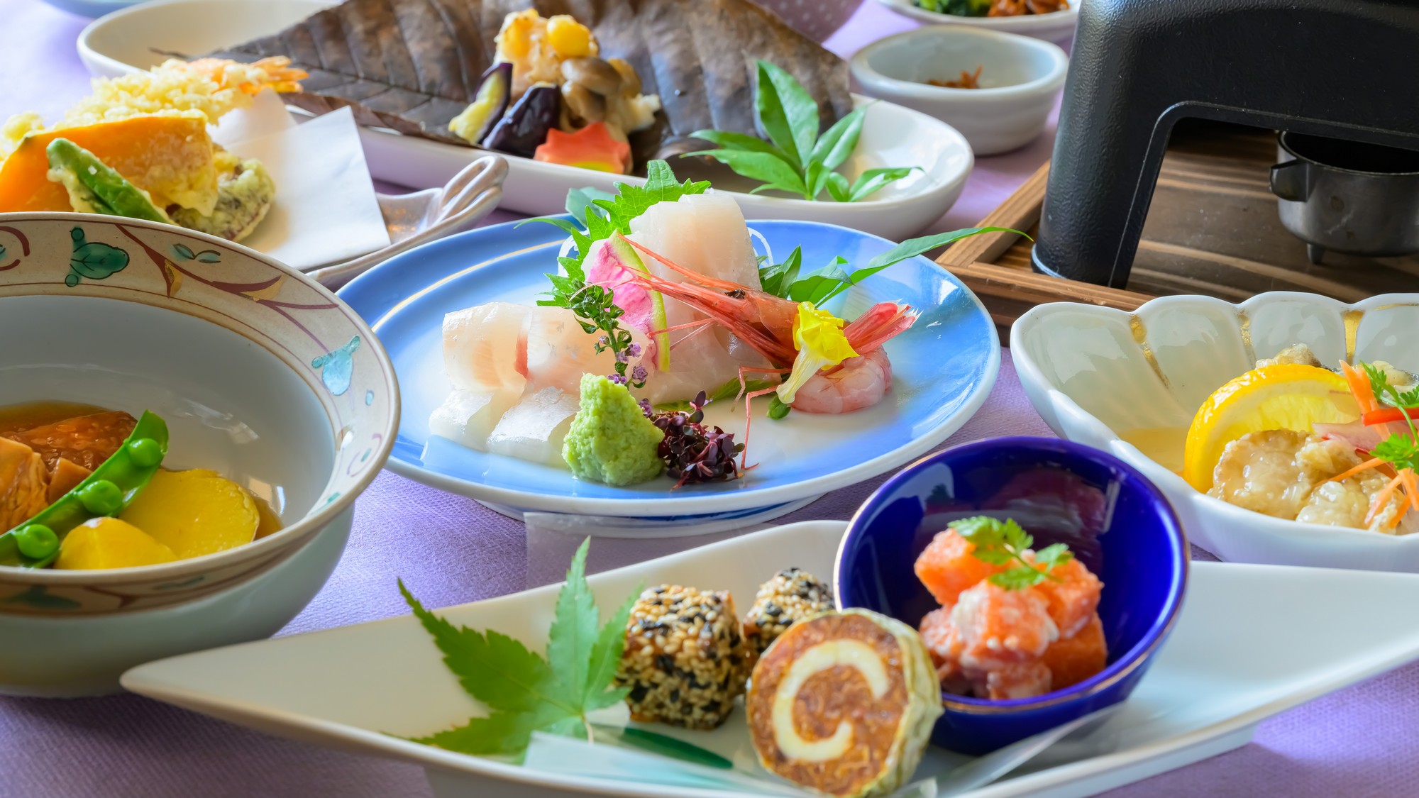 福井の秋の味覚を盛り込んだお料理の数々