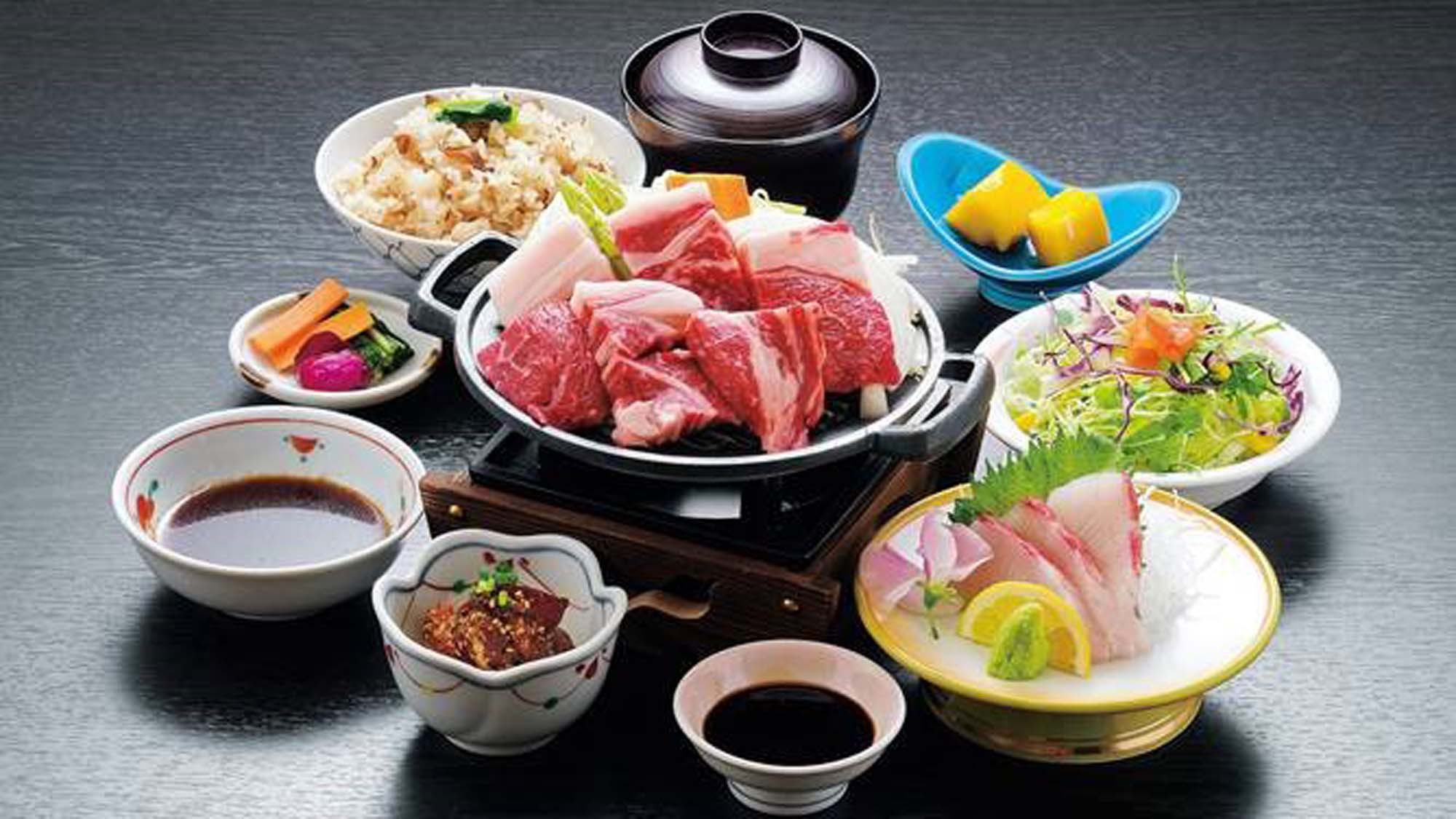 2食付き8500円！和牛の陶板焼き御膳　降臨☆