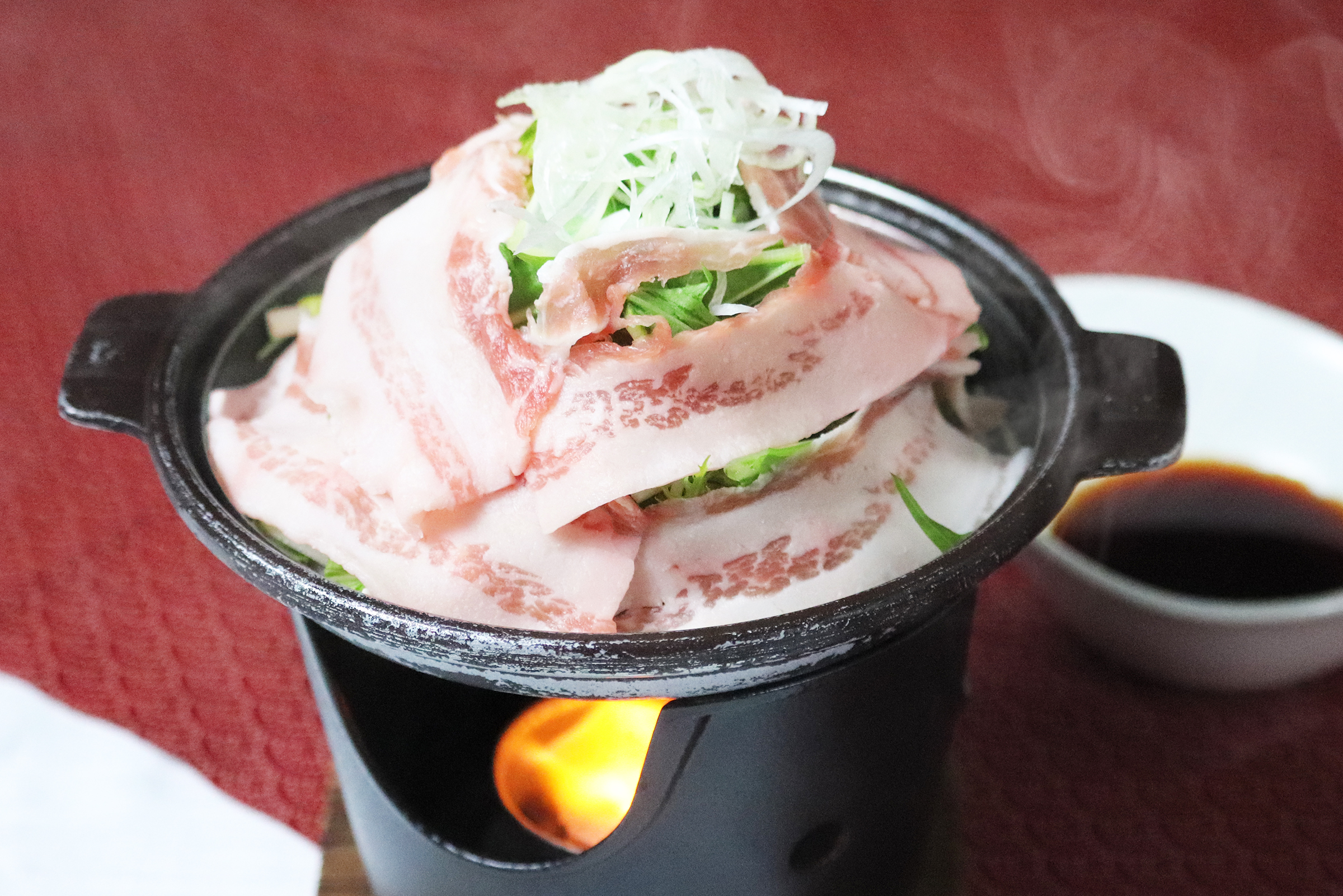 【ご夕食】ふじのくに豚焼きしゃぶ（伊豆の彩り、海の彩り会席）