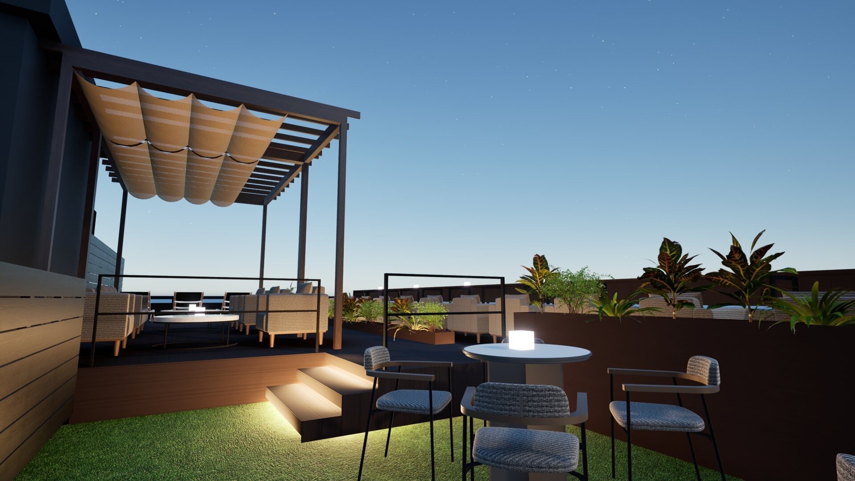 （イメージ）7/17〜【新設】煌めく海面と星空、波音に包まれる贅沢〜屋上ルーフトップバーナイトビュー