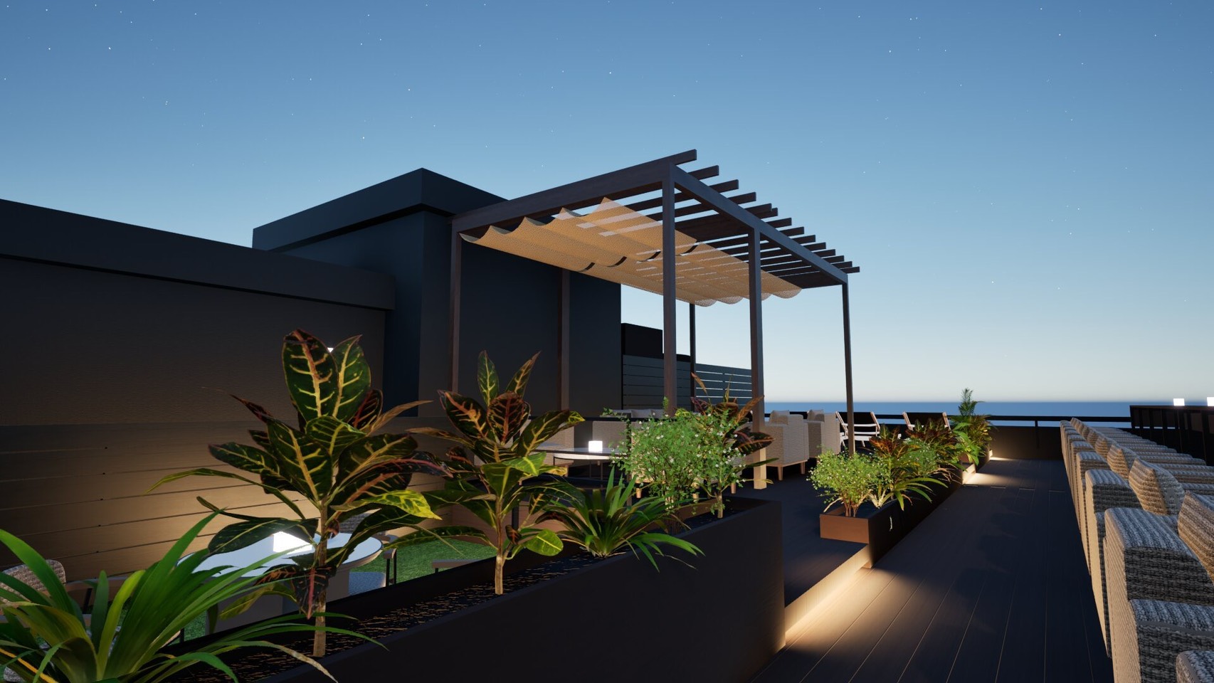 （イメージ）7/17〜【新設】煌めく海面と星空、波音に包まれる贅沢〜屋上ルーフトップバーナイトビュー