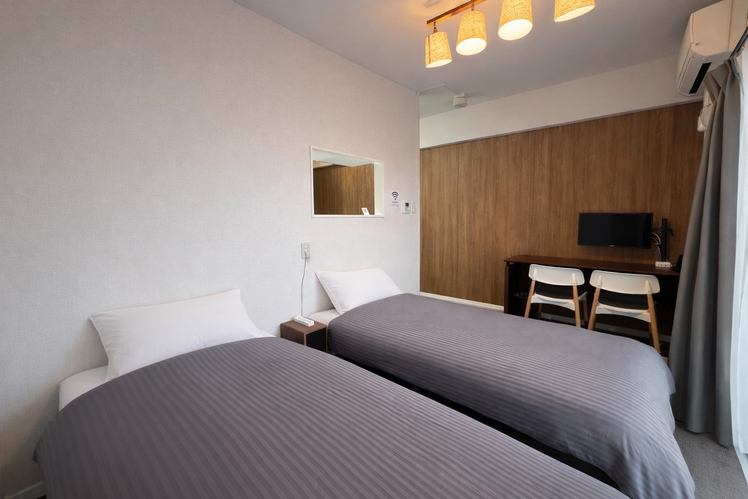 【当日予約OK】無料駐車場付き１Kコンドミニアム　★ツインルーム★　素泊まりプラン