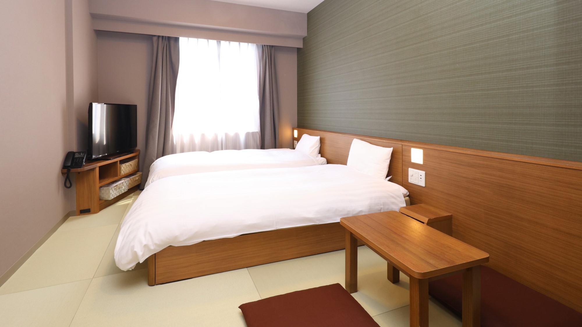 和風ツインルーム【禁煙】(幅140cm×195cm×2台+和布団）20.1平米～20.7平米