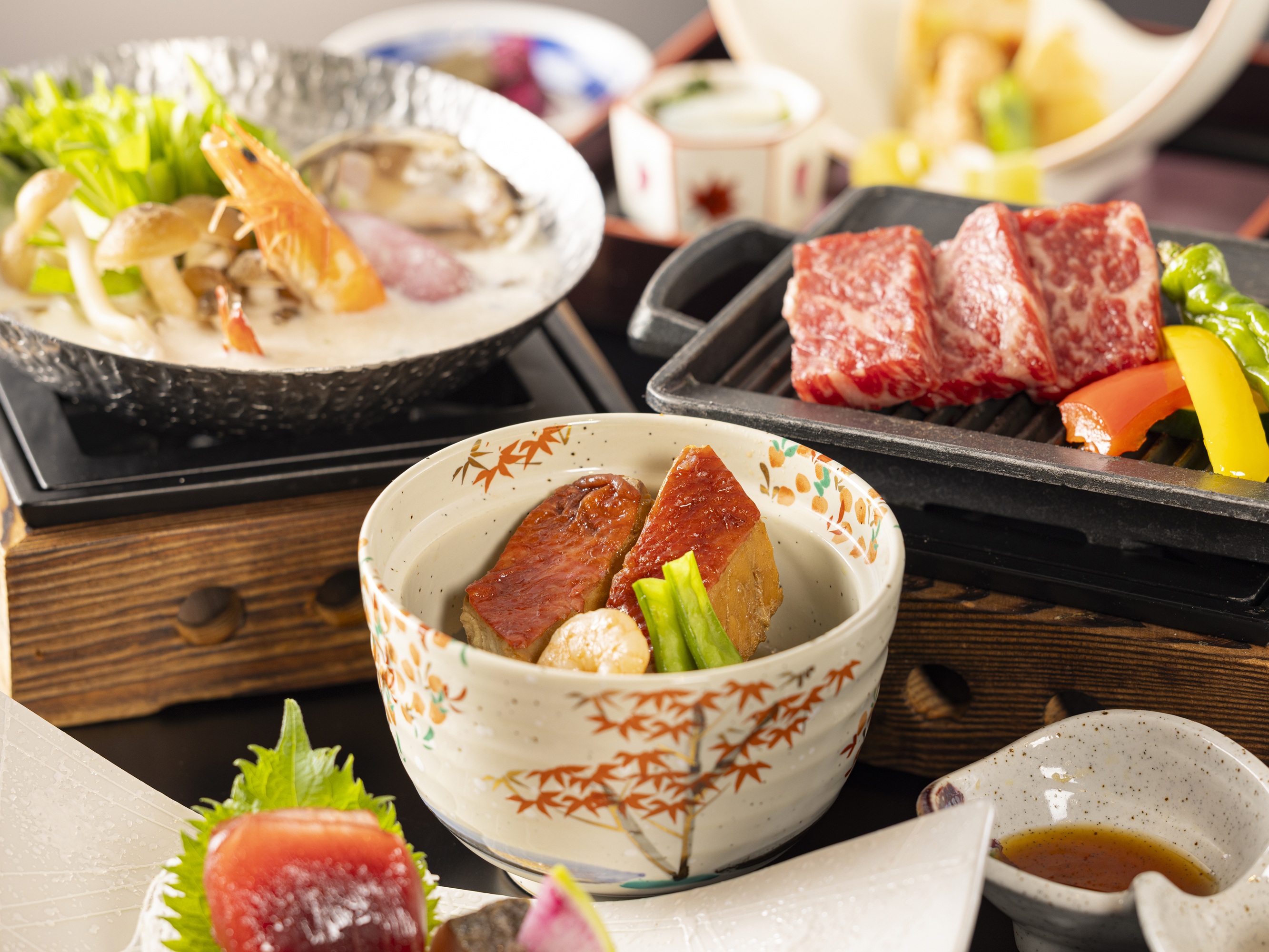 夕食「桜」会席（スタンダード）プラン　料理イメージ　2026年3～5月