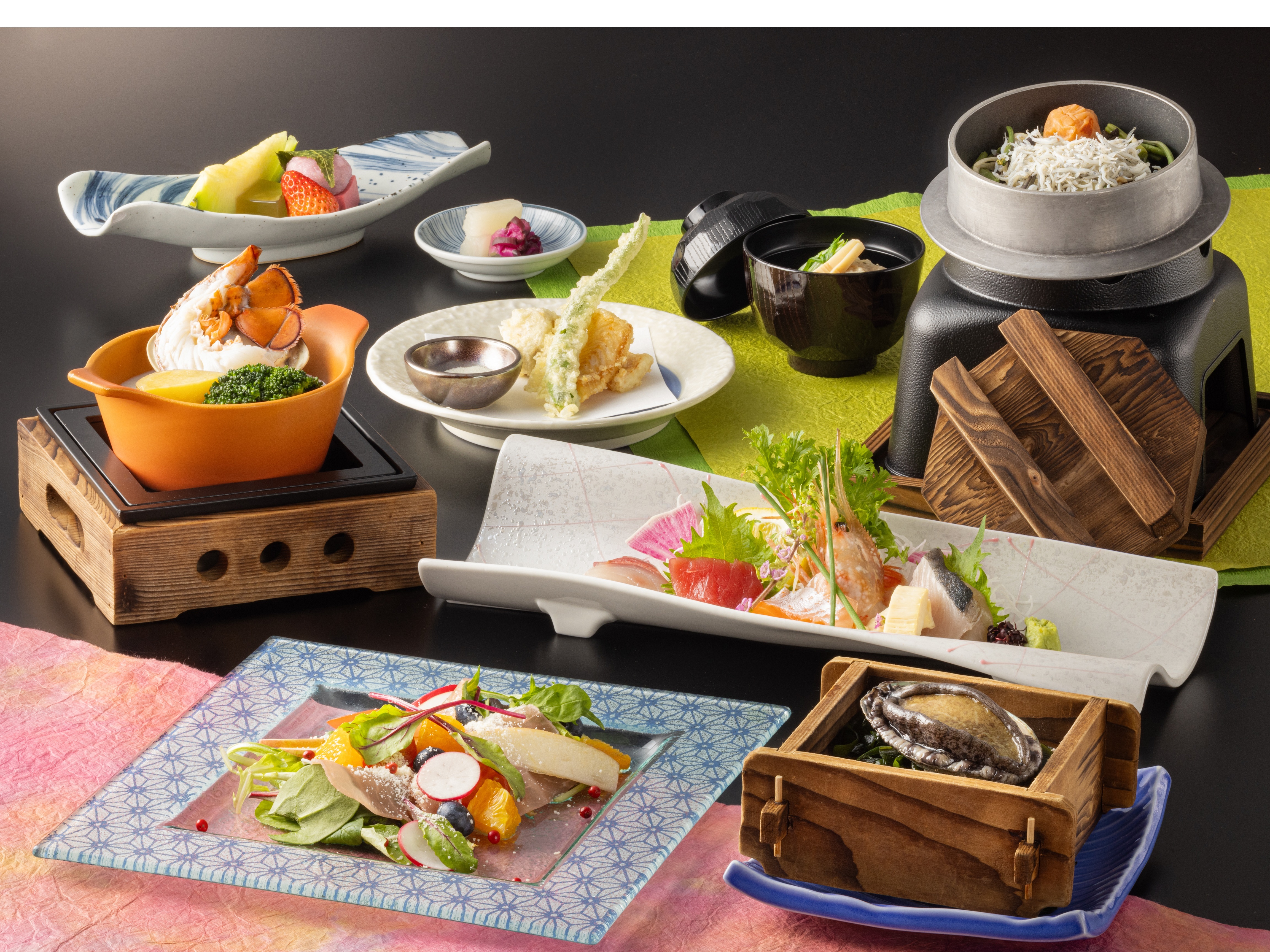 夕食「料理長おまかせ」会席イメージ　2025年3～5月