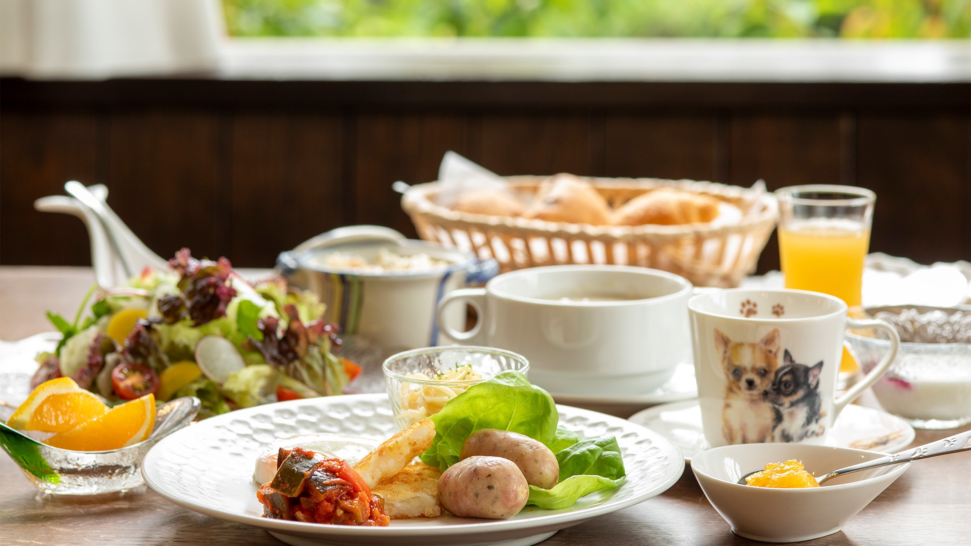 【1泊朝食付プラン】観光を楽しみたいお客様にも〜洋食プレートの朝ごはん付＜貸切風呂無料＞