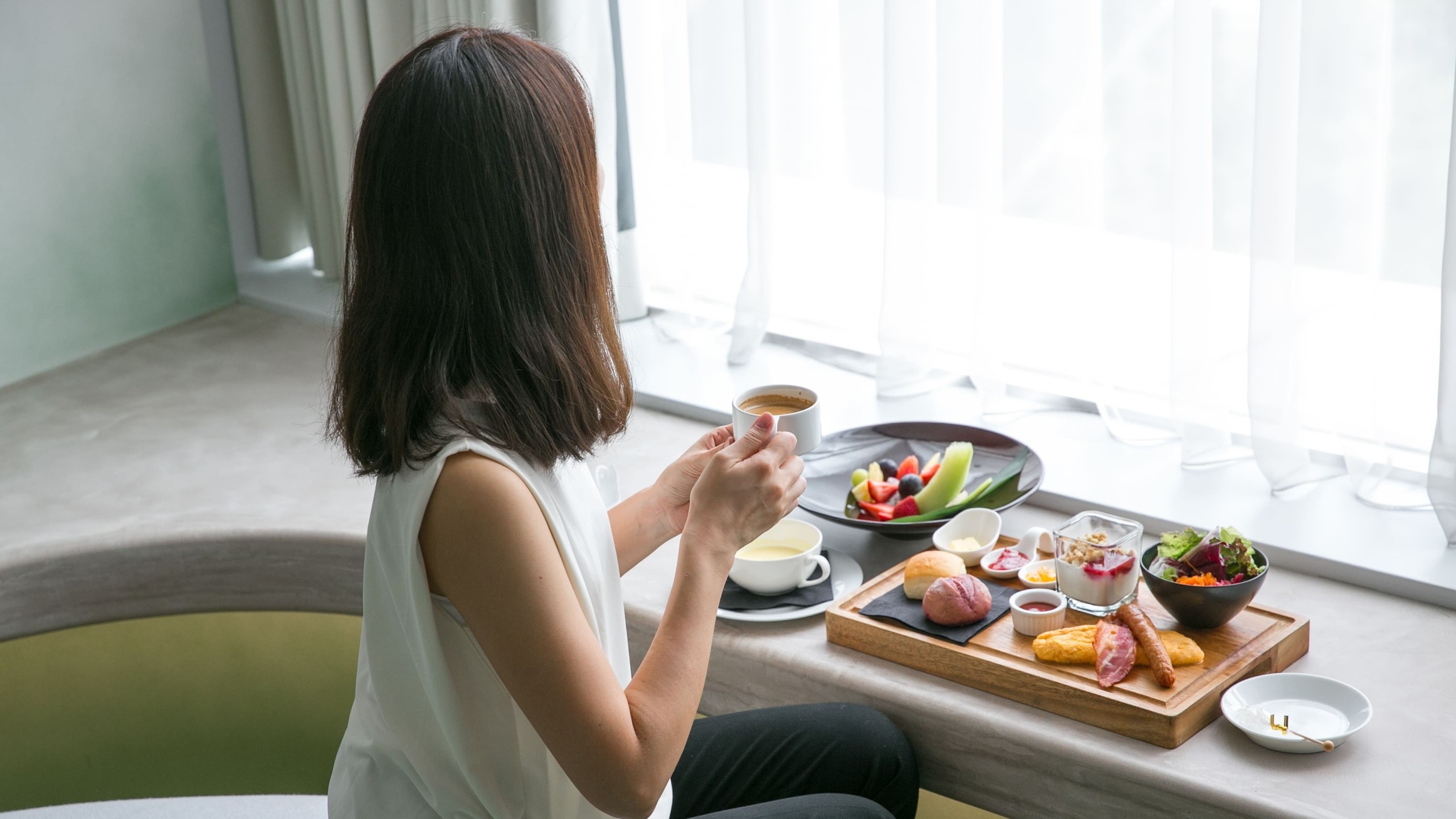 お部屋での朝食で、ゆったりとしたひとときを。