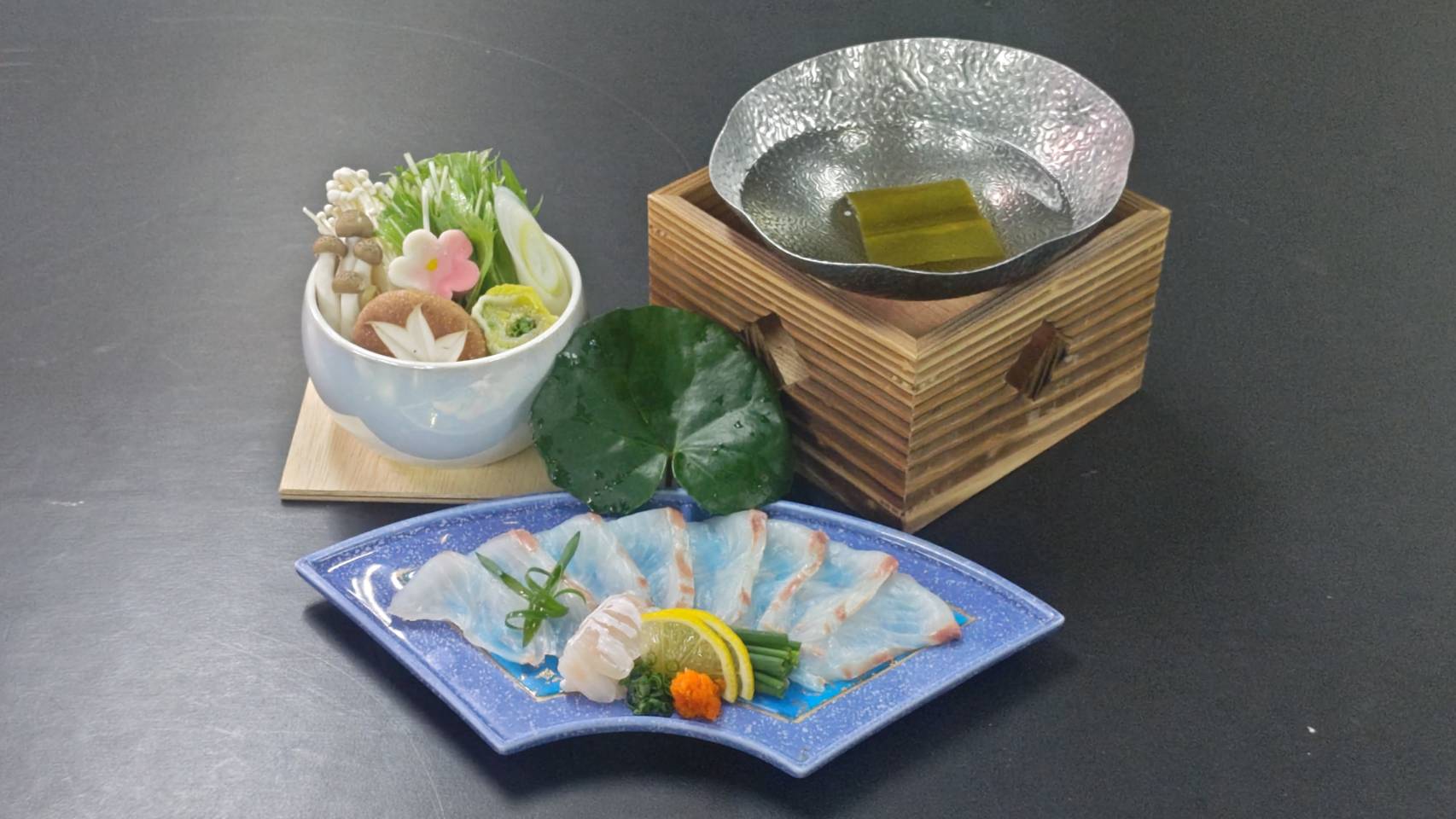 平戸・天然ひらめ会席　お料理ご一例