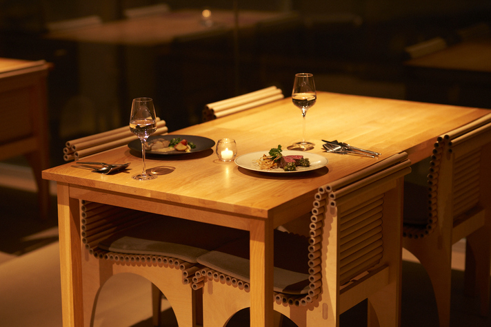 旬の食材を活かした6品のコース【1泊夕朝食付】／夕食20時15分開始