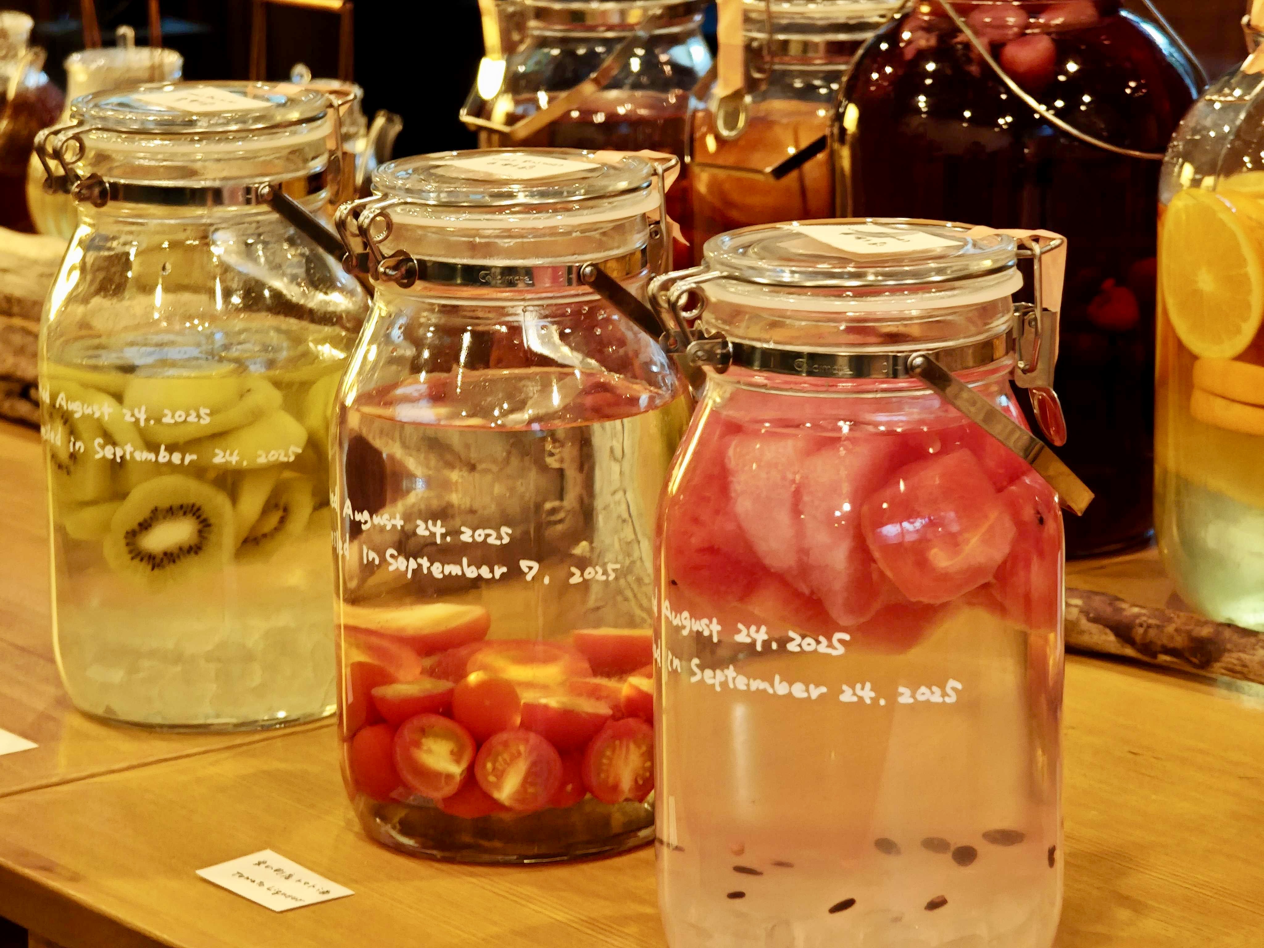 自家製果実酒のサービス