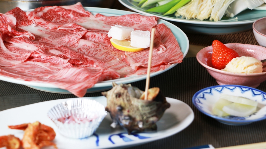 【但馬牛すき焼き】前菜は日によって変わります