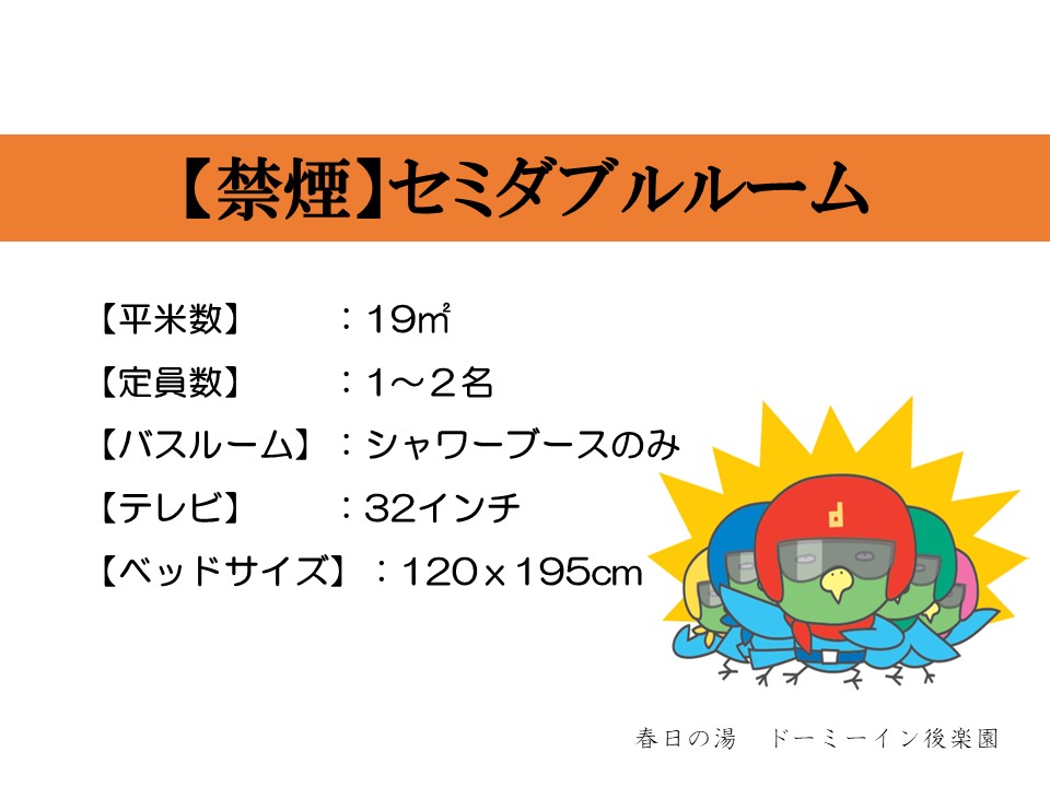 ◆セミダブルルーム概要