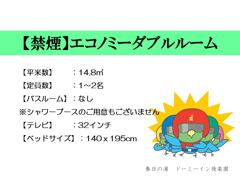 ◆エコノミーダブルルーム概要