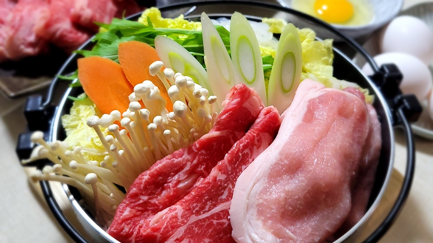 【冬季限定】◇グループおすすめ◇みんなで囲むすき焼きプラン≪国産牛≫