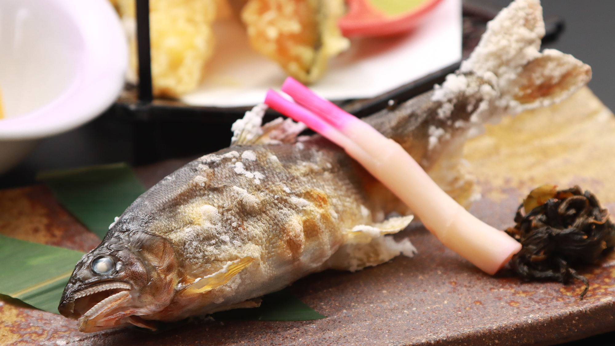 ★ある日の一品 焼物（赤城産鮎の塩焼き）