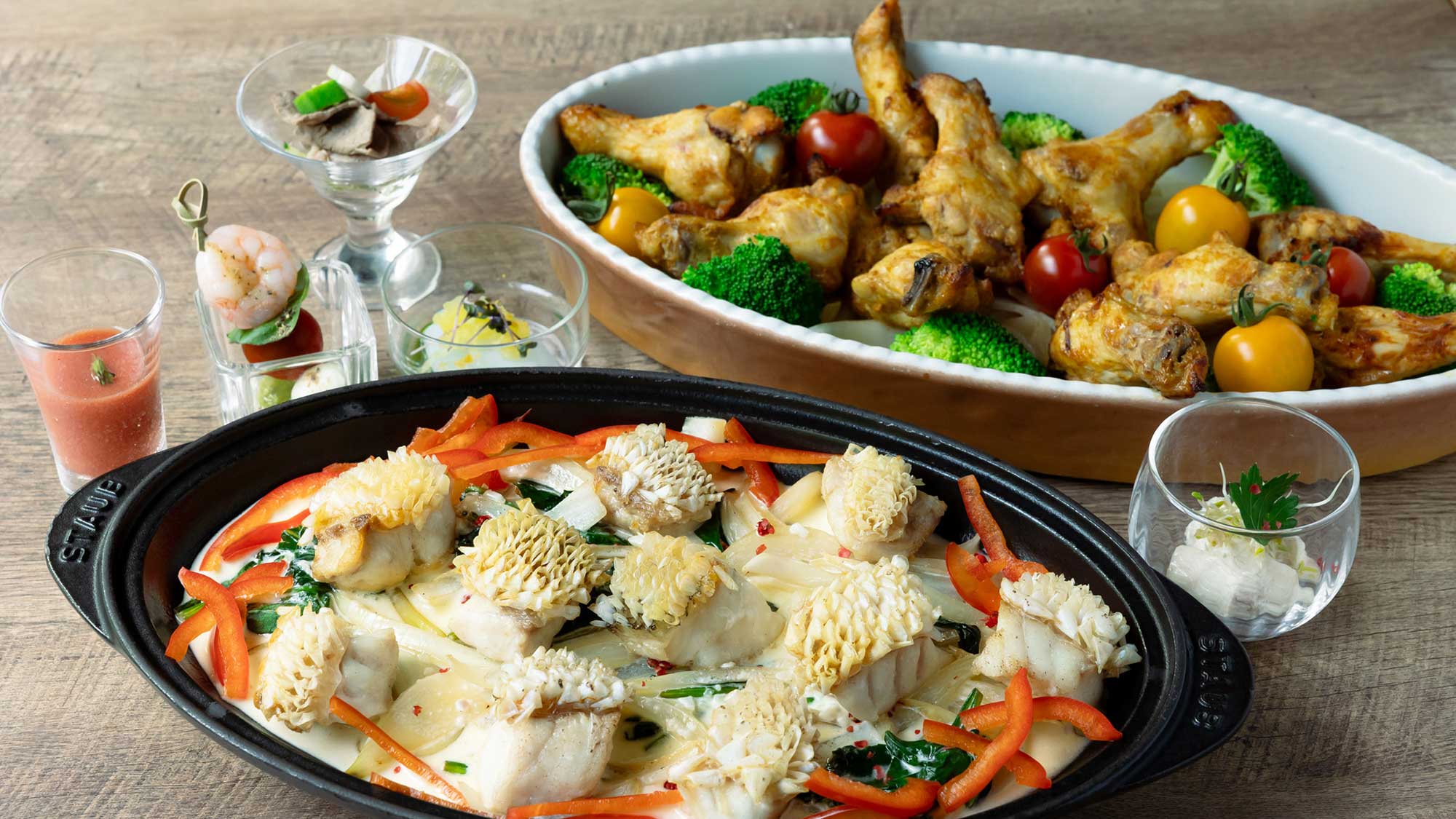 ディナーブッフェ 夏の料理イメージ