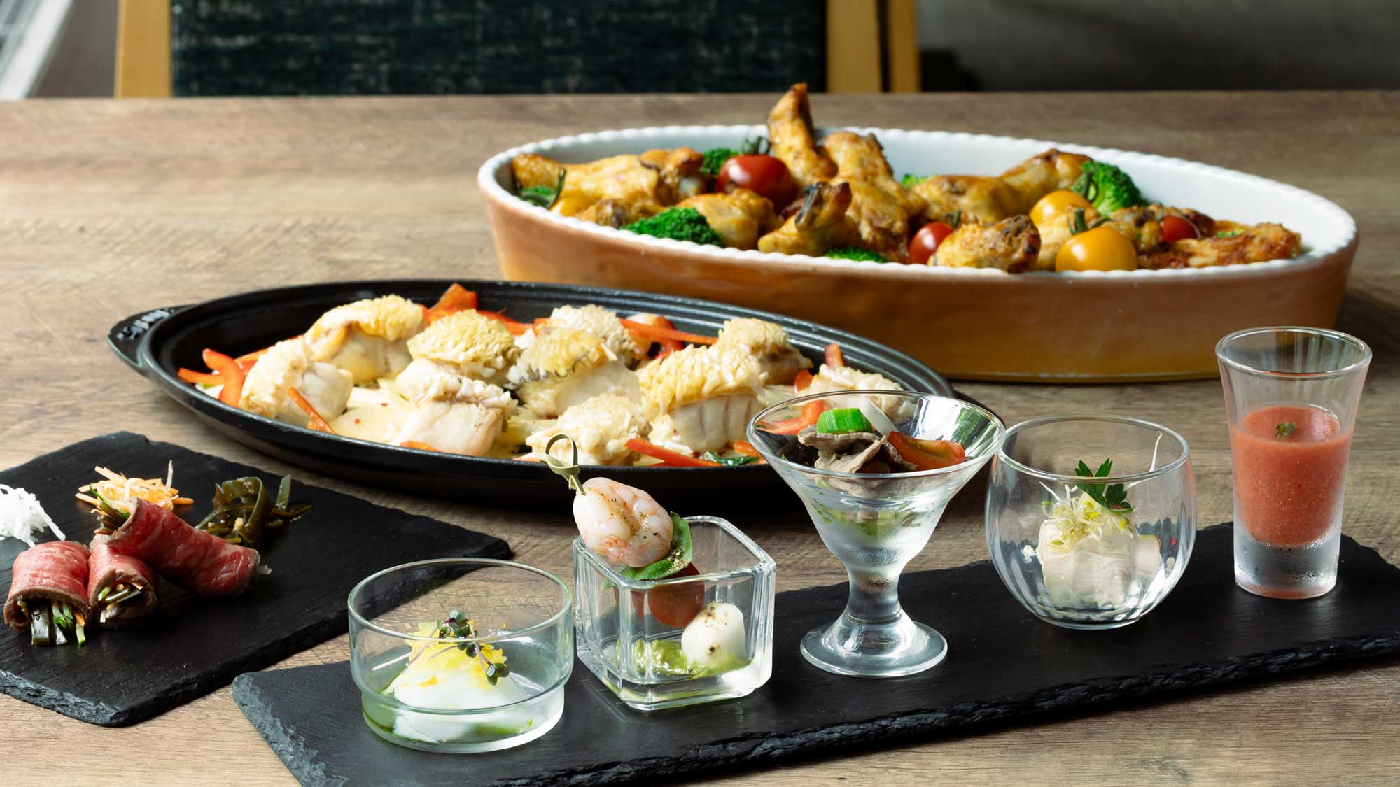 ディナーブッフェ 夏の料理イメージ