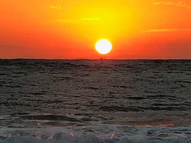 ■白良浜　夕陽