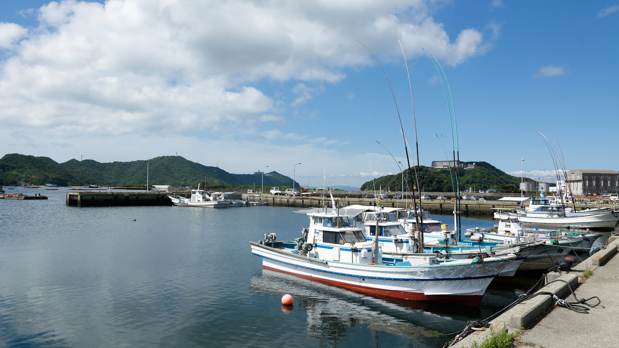 【福良漁港】一本釣り漁、はえなわ漁、ちりめん漁が主流（徒歩15分）