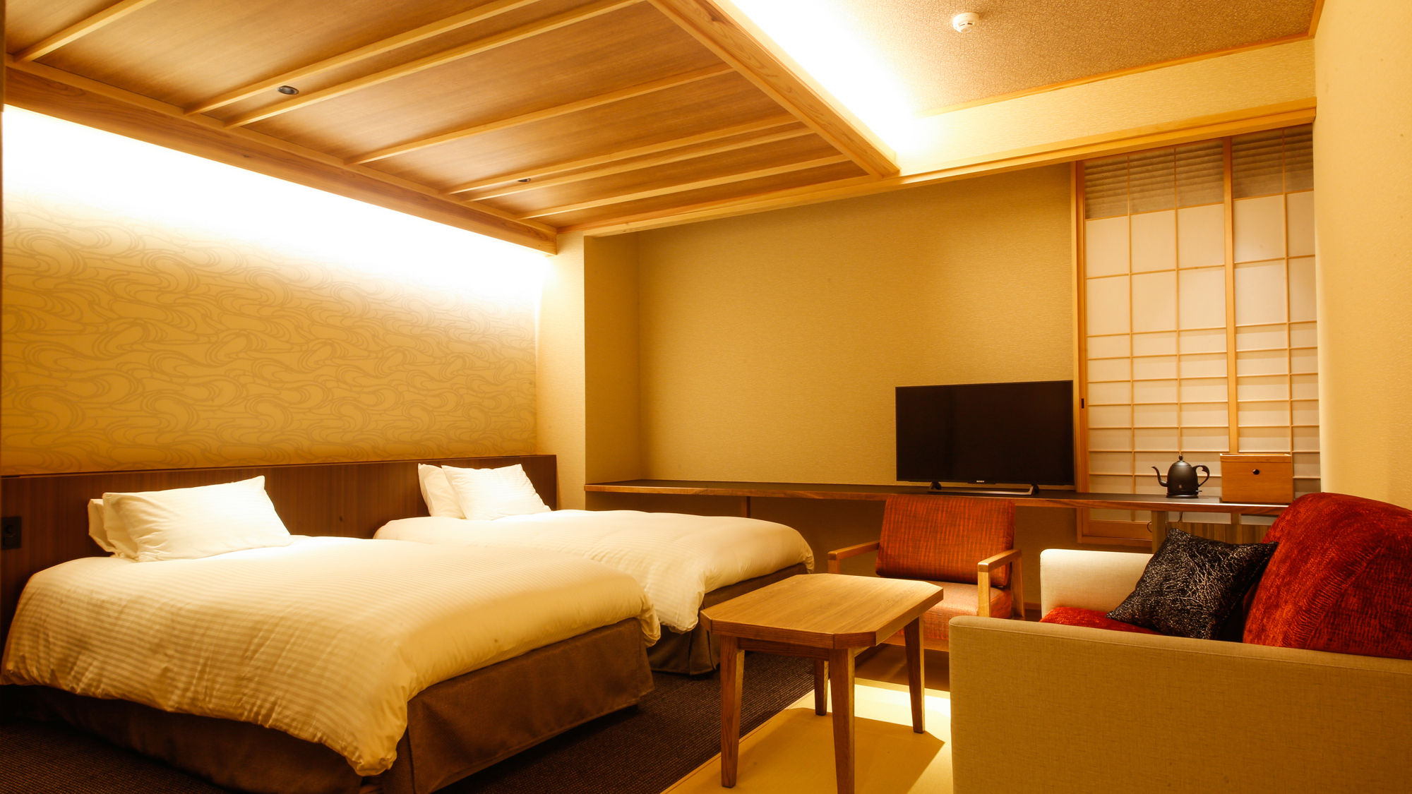 モデレート和室Ｃベッド付（39平米）（一例）※客室内の間取りはフォトギャラリーをご参照ください