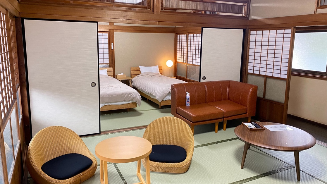【花火プレゼント！】家族旅行応援！源泉かけ流しの半露天風呂付！古民家風離れ「志功別荘」