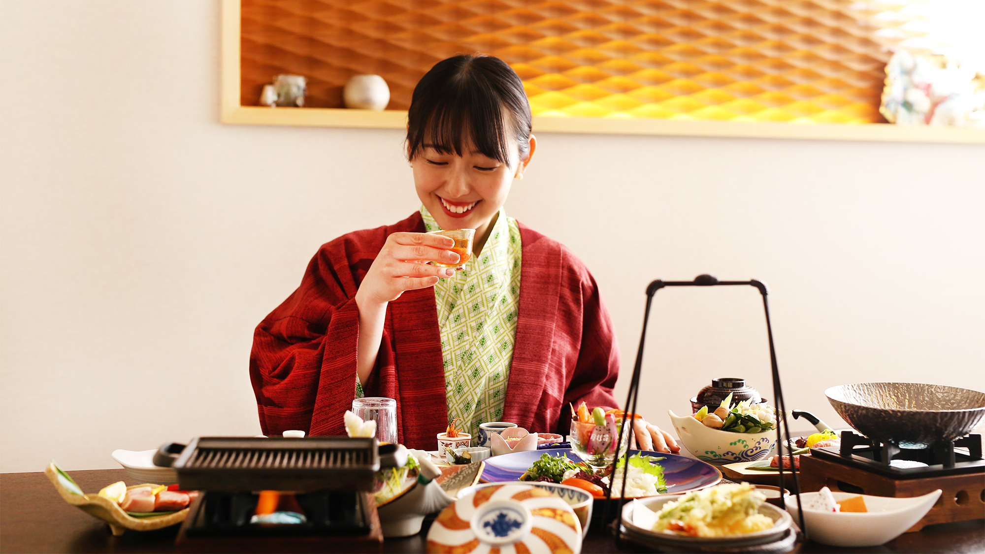 夕食 食事風景