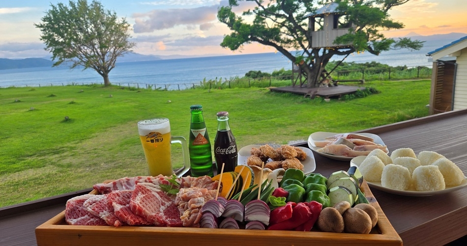 【1泊2食・カヤック付】海の学校で遊ぶ休日♪黒毛和牛付きおまかせBBQを満喫