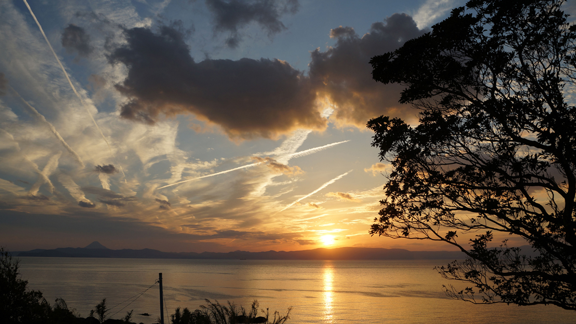【景色】海に沈む夕日も圧巻です。