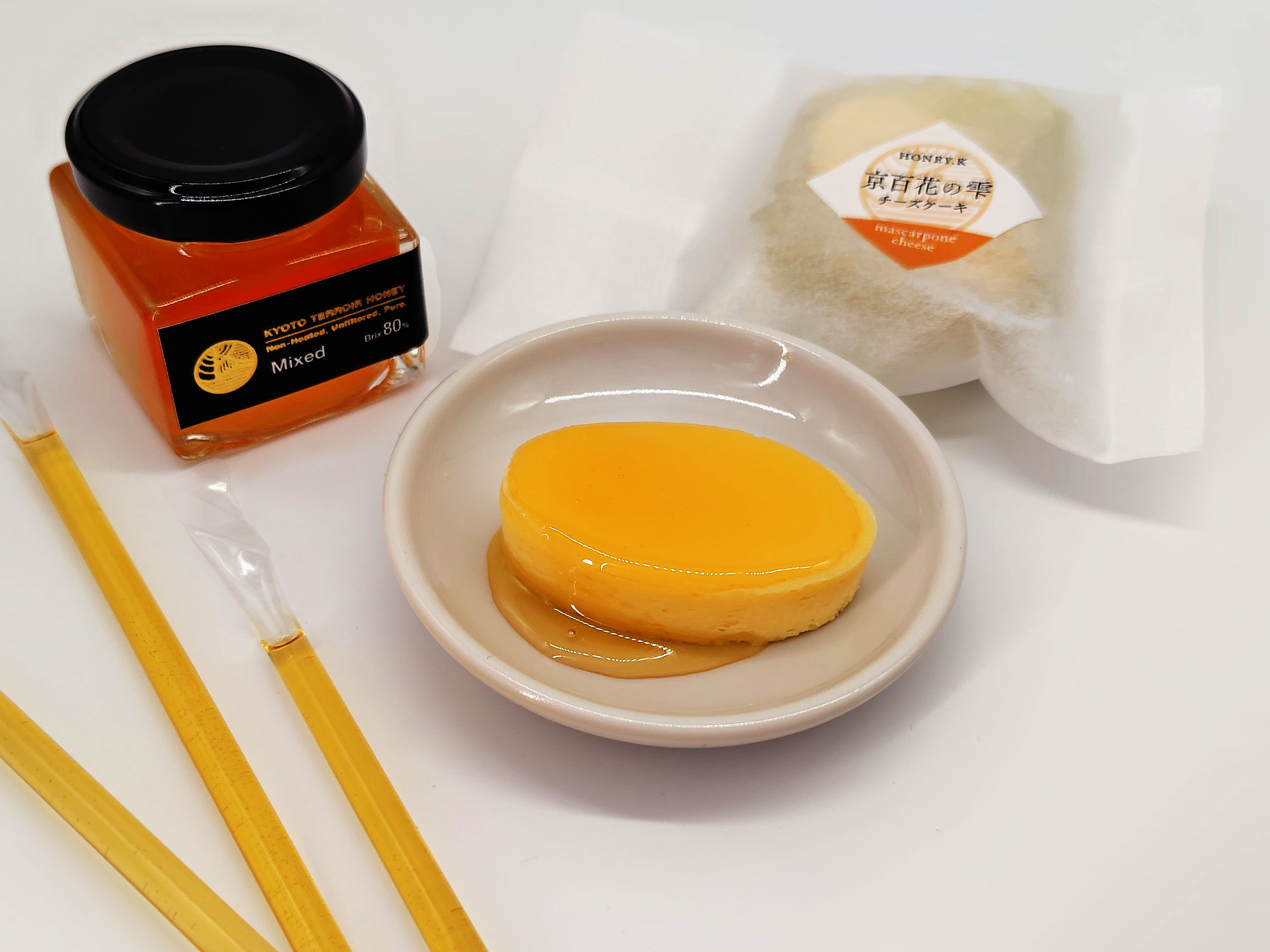 京都テロワールハニーとマスカルポーネチーズケーキ