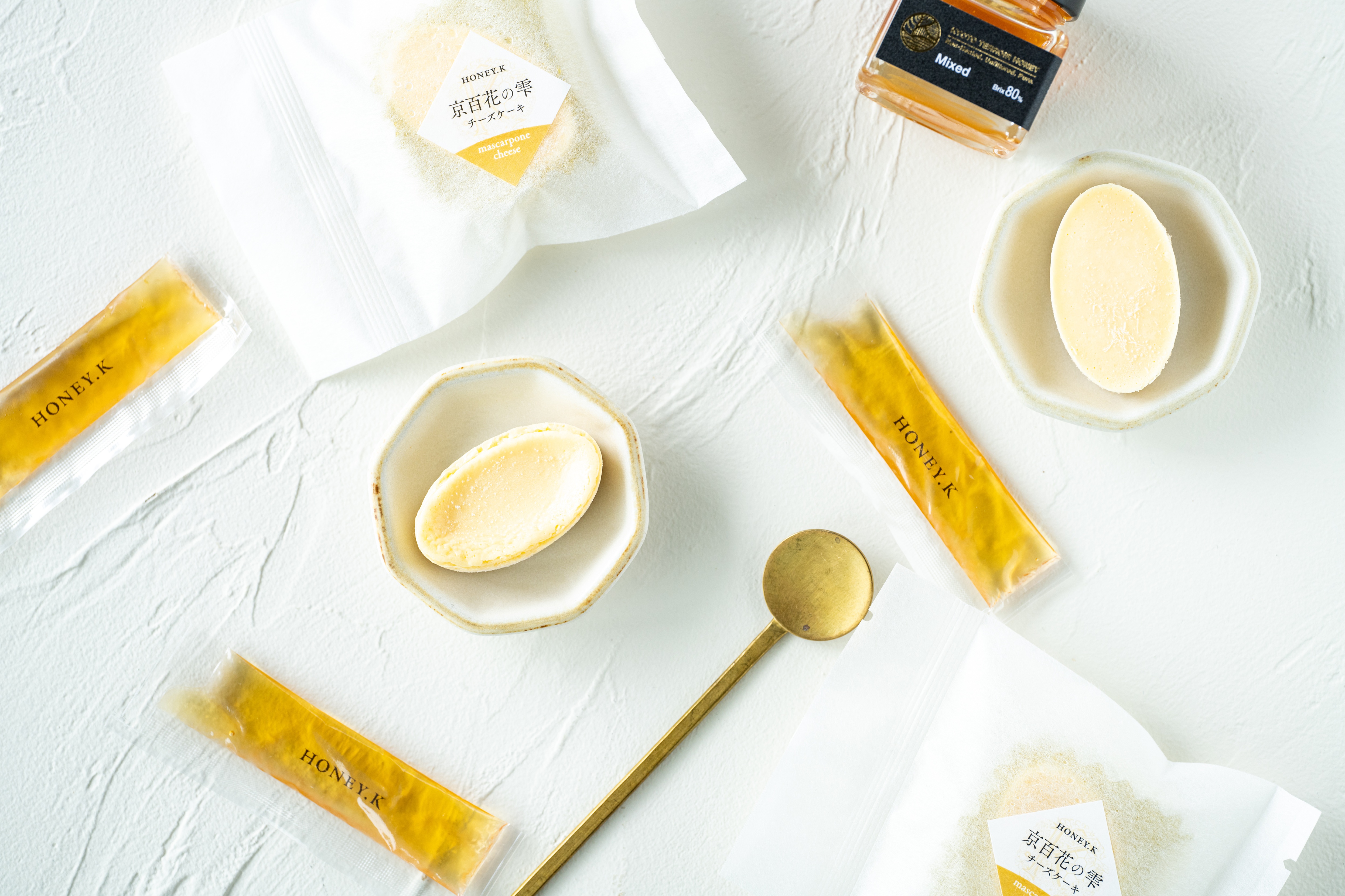 ｢HONEY.K｣の京都テロワール蜂蜜とマスカルポーネチーズケーキ販売中