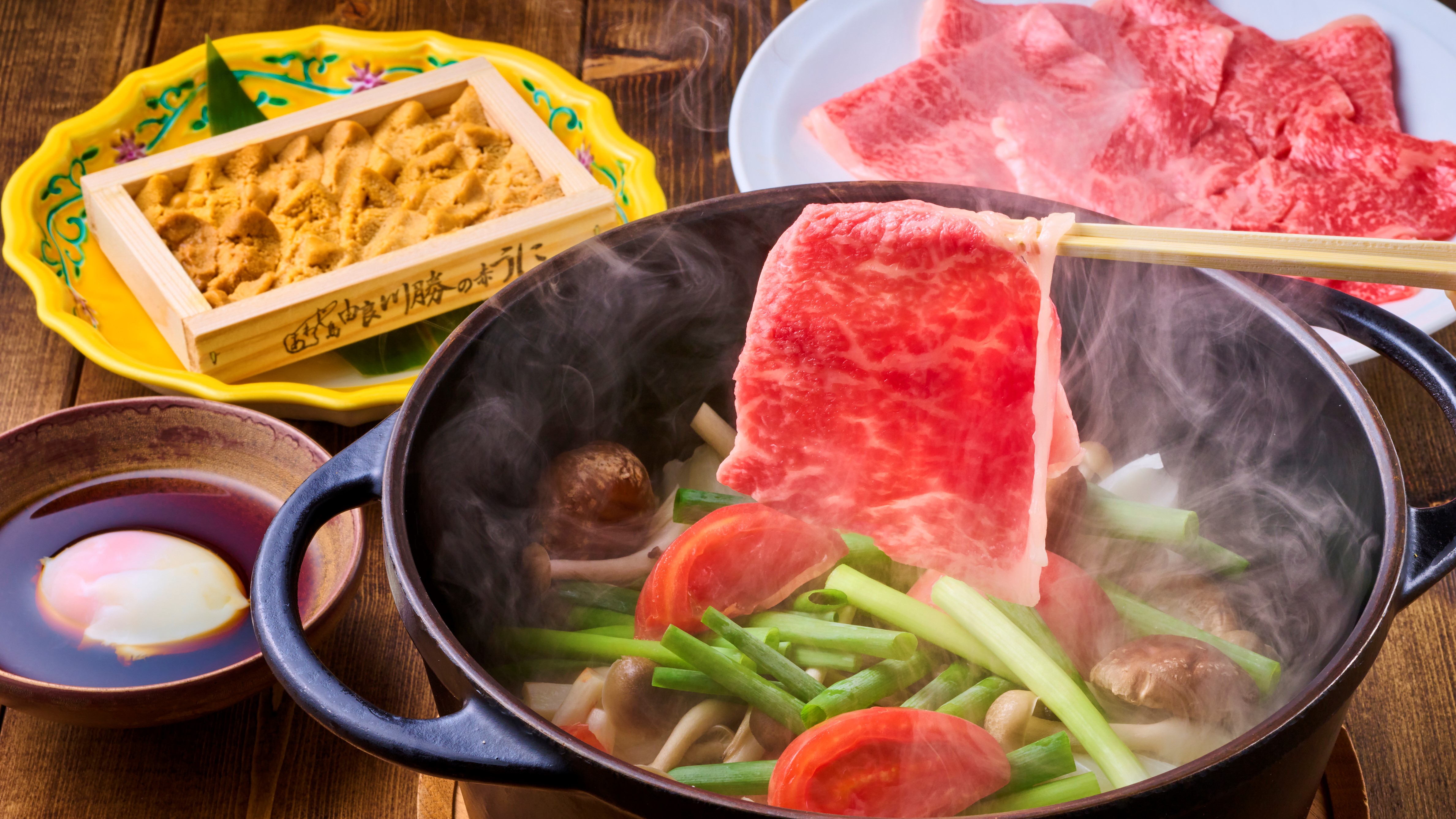 淡路ビーフ山海トマトすきやきコース