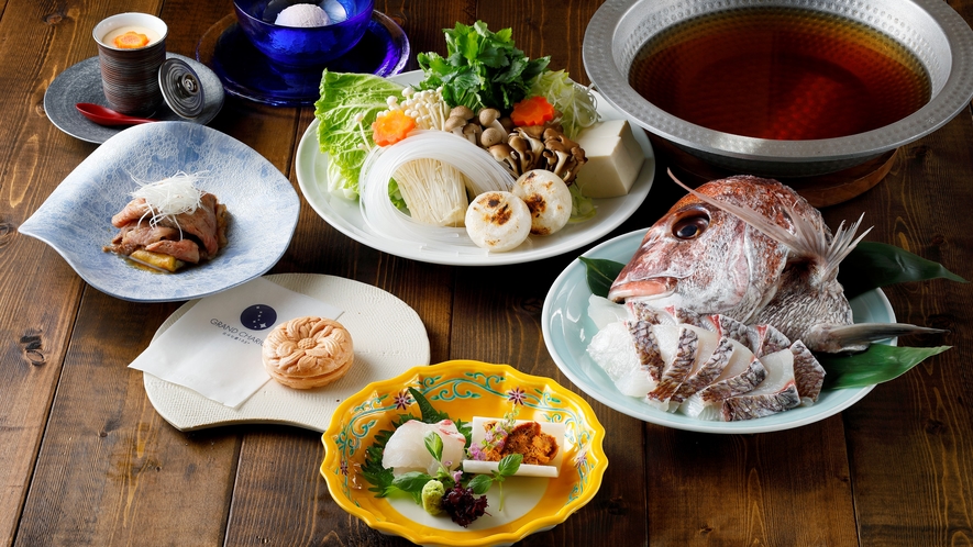 【季節限定プラン3月～5月】淡路天然真鯛のすき鍋