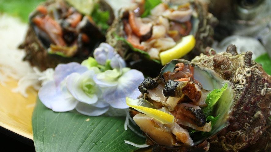 鮮度抜群！コリっコリの食感　【天然栄螺の刺身】