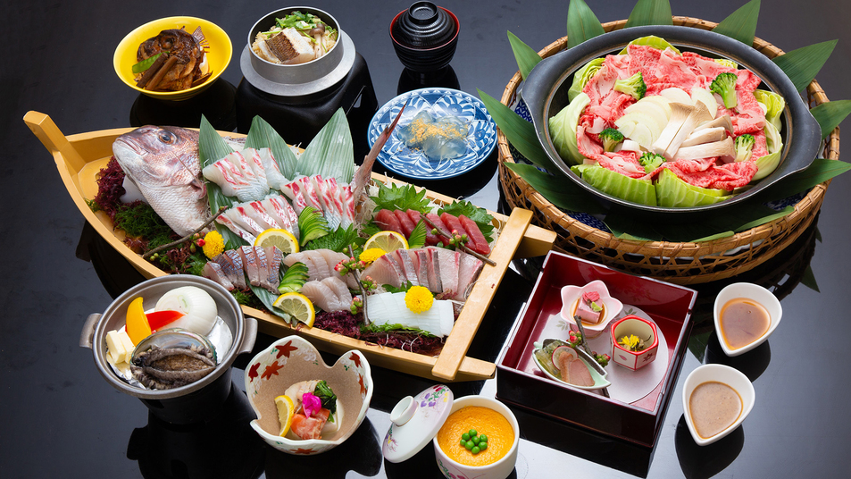 【料理長おすすめ!】鯛・あわび・島の旬魚と淡路牛の淡路島を満喫会席