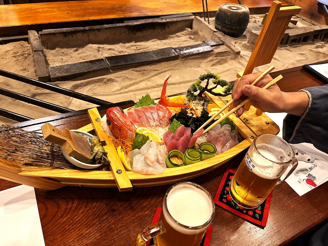 【大人の贅沢フルコース】 地魚舟盛×金目鯛姿煮×炉ばた焼！伊豆の恵みを丸ごと堪能
