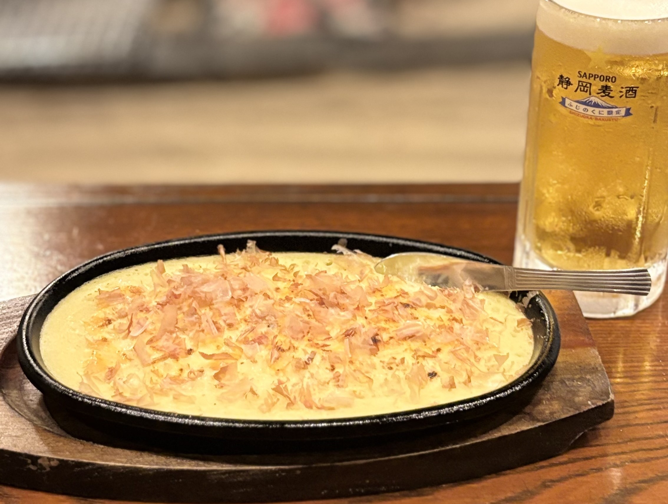 めんたいチーズ乗せ山芋ステーキ