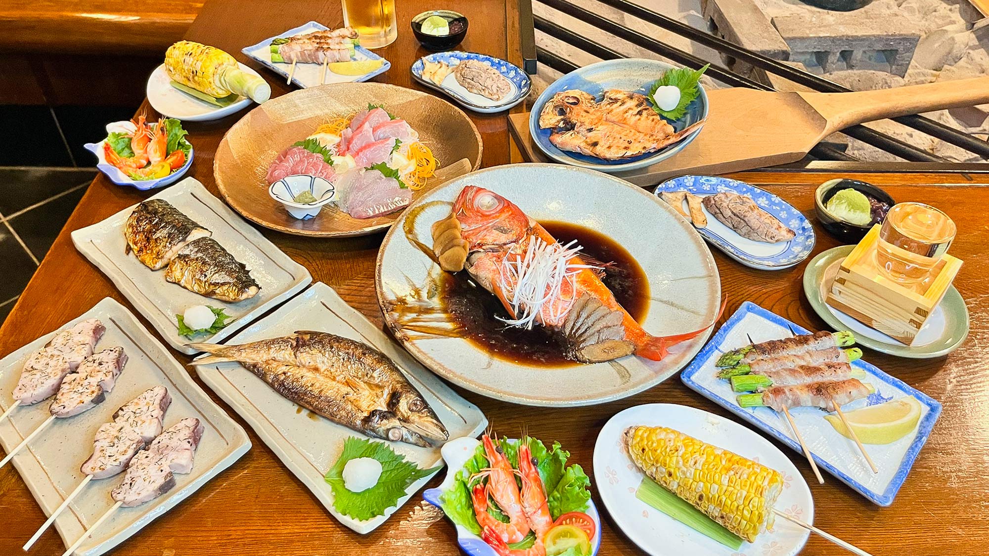 ・金目鯛の炉端焼き