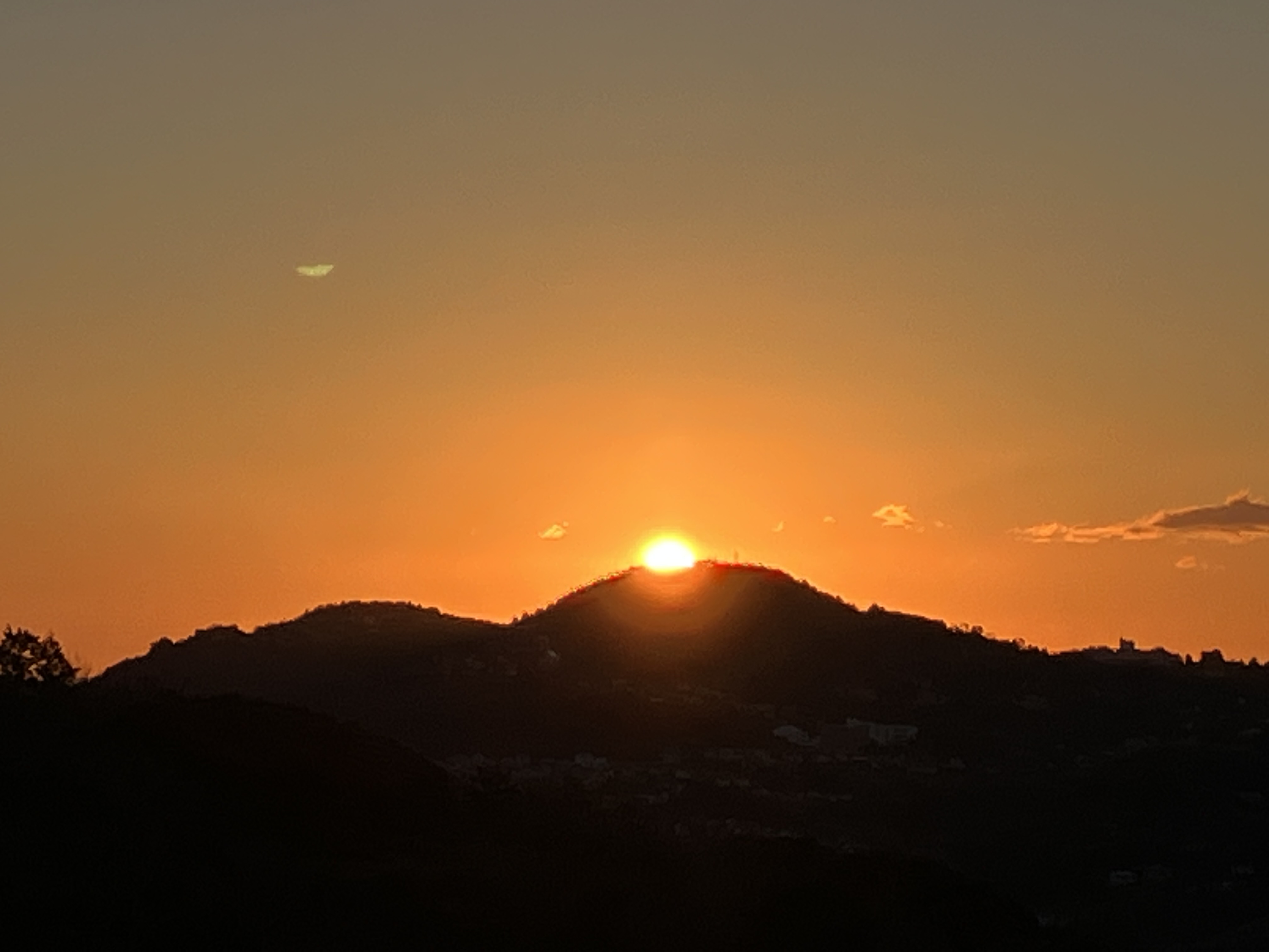 客室から日の出を見られます