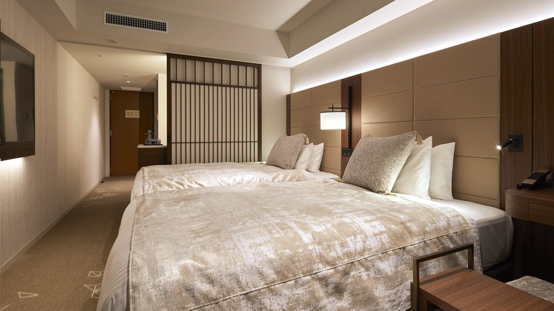 ＜プレミア　ツイン＞ホテル最上階でいつもより少し贅沢にお過ごしいただけるこだわりの客室。