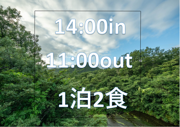 14:00in翌11:00out【朝夕部屋食季節会席9品】1泊2食冷凍冷蔵庫内飲み物付